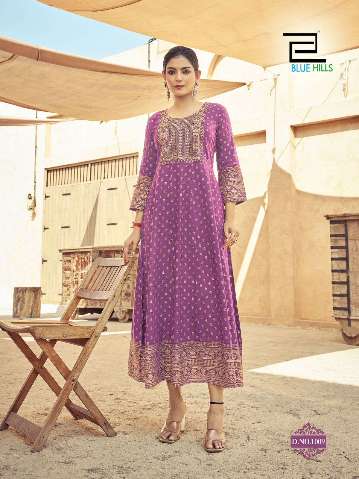 Urvashi By Blue Hills Rayon Embroidered Anarkali Long Kurti Wholesale In India